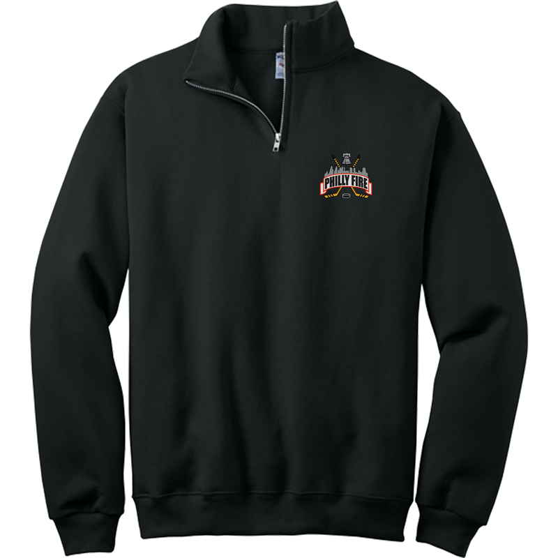 Philly Fire NuBlend 1/4-Zip Cadet Collar Sweatshirt
