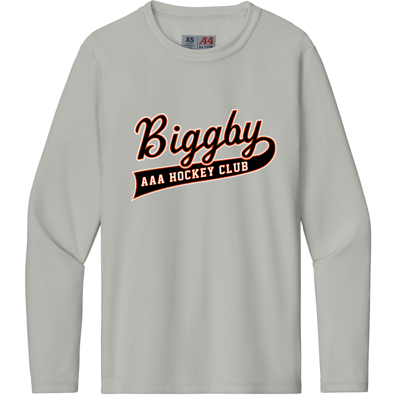 Biggby Coffee AAA Youth Cooling Performance Long Sleeve Tee