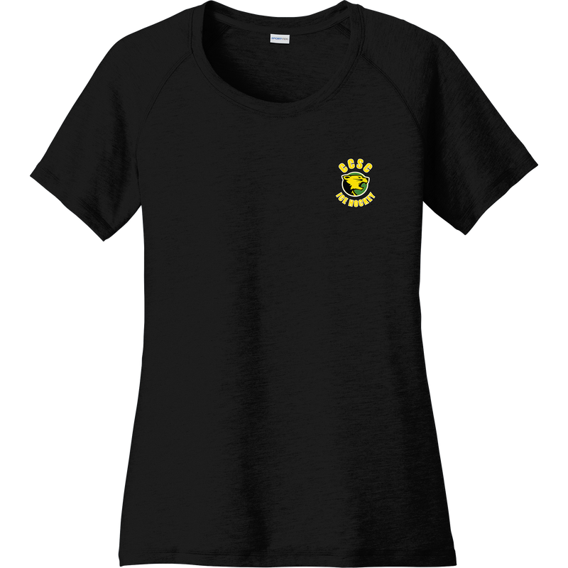 Chester County Ladies PosiCharge Tri-Blend Wicking Scoop Neck Raglan Tee