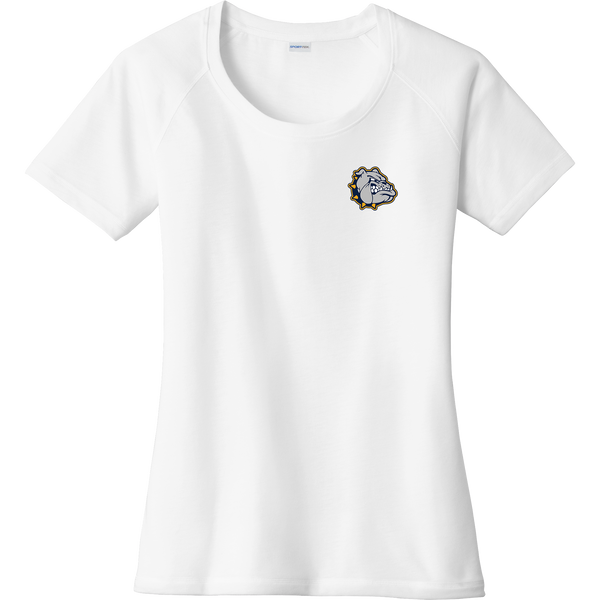 Chelsea Bulldogs Ladies PosiCharge Tri-Blend Wicking Scoop Neck Raglan Tee
