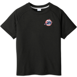 Metro Jets Youth PosiCharge Tri-Blend Wicking Raglan Tee